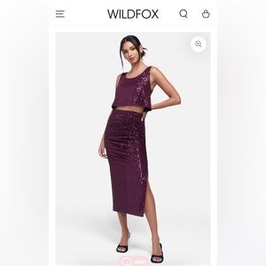 Purple Sequin Wildfox set NWT